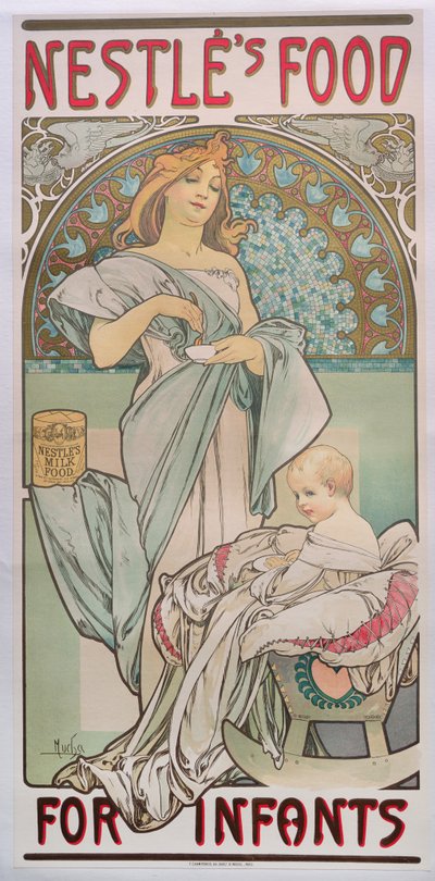 Nestles Food for Infants, 1897 by Alphonse Mucha